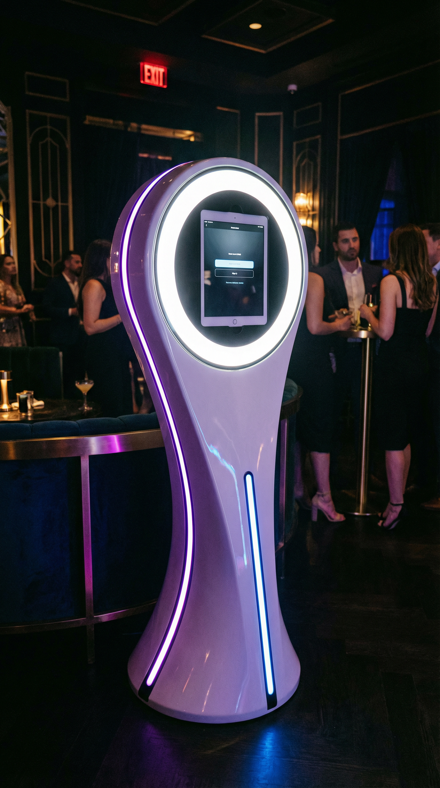 Premium iPad Photobooth Kiosk with RGB Lighting